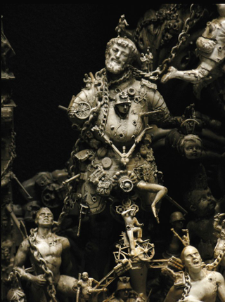 Illustration for article titled Kris Kuksi's Beautiful Art is Made From the Bones of Dead Model Kits